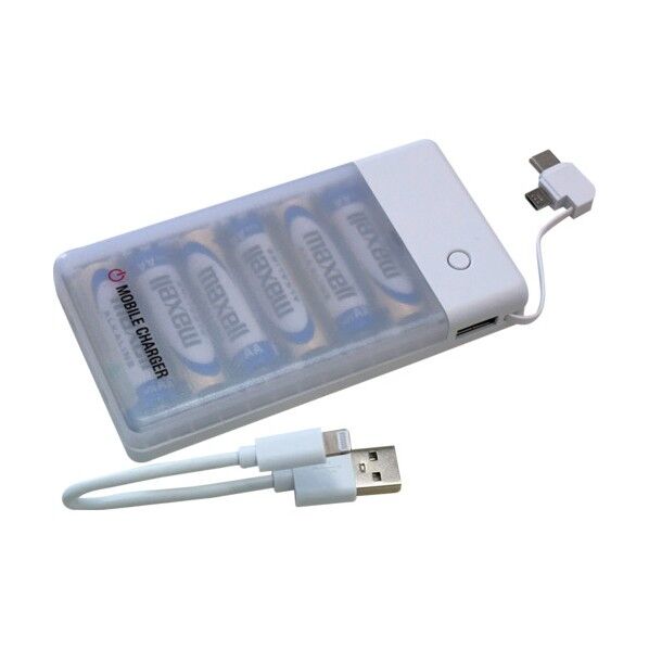 乾電池式充電器(乾電池付属) micro&TYPE-Cケーブル付き