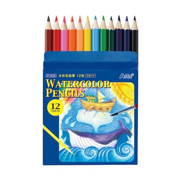 水彩色鉛筆 12色ショート