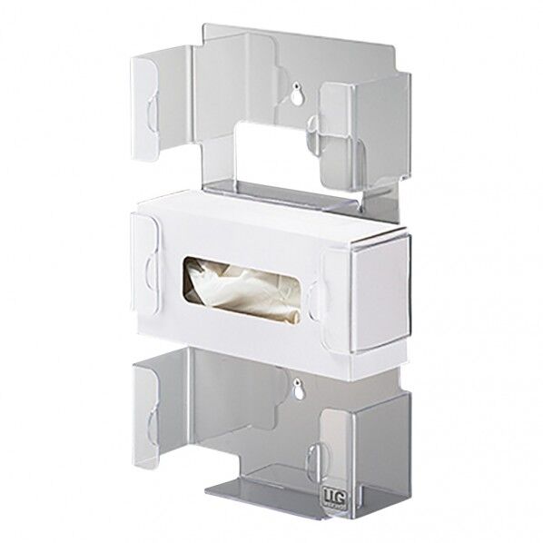 手袋ディスペンサー(壁掛け3連タイプ) 前入れタイプ 3-7137-01 1