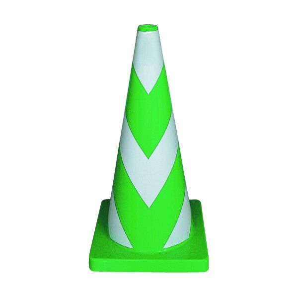 安全コーン Wコーン 緑白3段 反射タイプ KEY-794BW 1点...