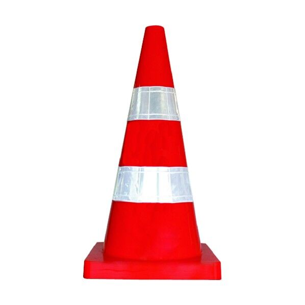 安全コーン Wコーン 赤白2段 反射リングタイプ KEY-794O 1点...