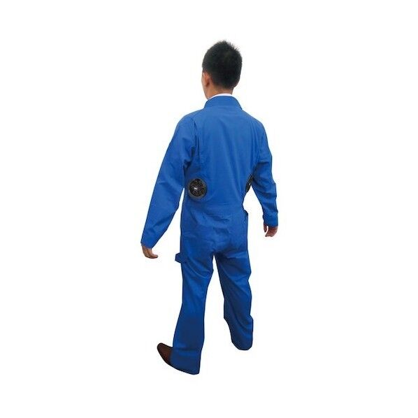 綿100%空調エアコン(R)服 つなぎ服 服のみ ブルー 4Lサイズ