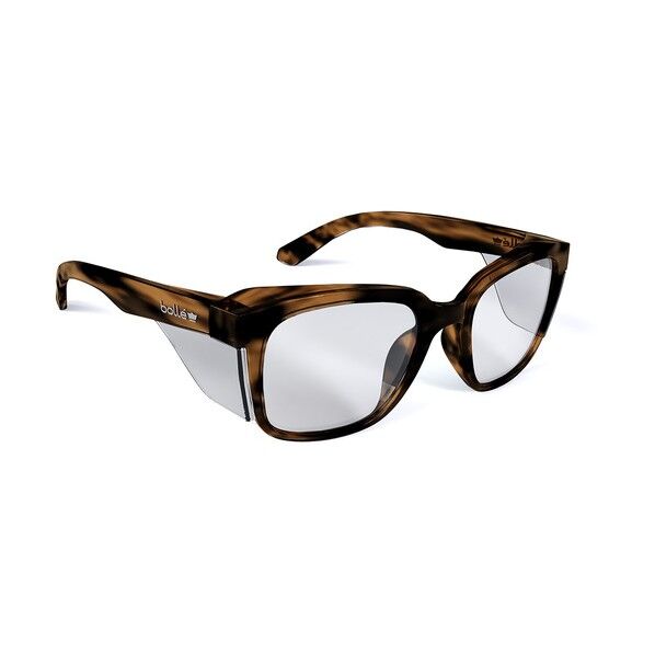 保護メガネ STKS410 BROWN TORTOISE FRAME CLEAR LENS