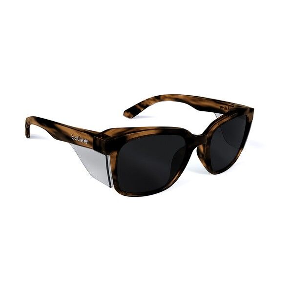 保護メガネ STKS410 BROWN TORTOISE FRAME SMOKE LENS