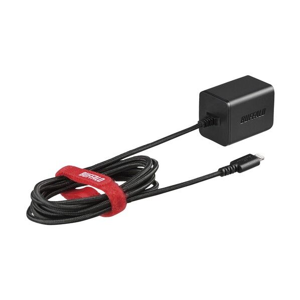 2.4A-AC Lightning直付け ブラック 1.5m BSMPA2403LC1BK 1個