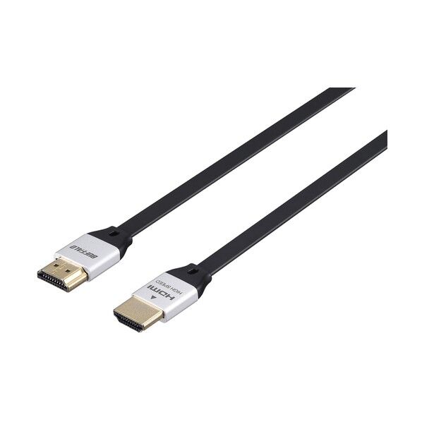 イーサネット対応 HIGH SPEED HDMIケーブル フラットタイプ 1.0m ブラック