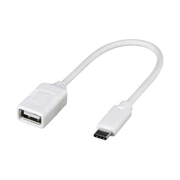 USB2.0変換ケーブル(Aメス to C) ホワイト 0.15m BSUAMC2015WH 1個