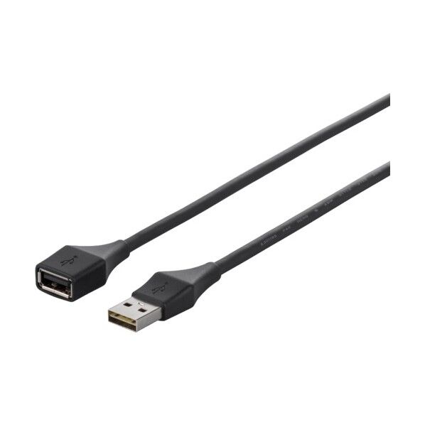 どっちもUSB2.0 A to A 延長ケーブル 5.0m ブラック BU2AAD50BK 1個