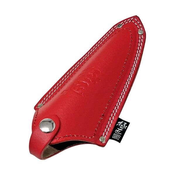 極匠　牛革製　板金鋏用刃先保護ケース　赤色染め