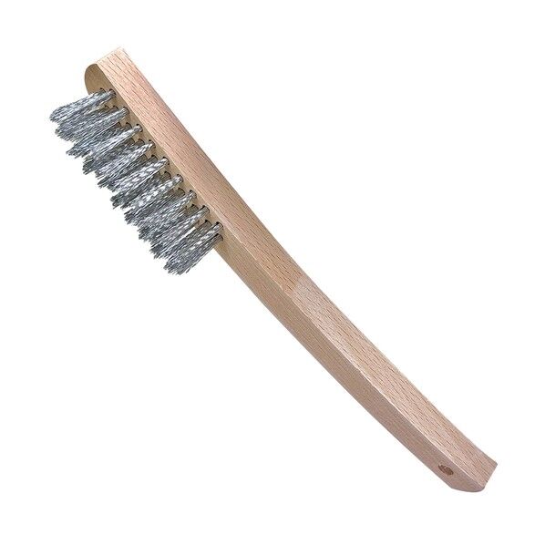 BEST 白波線ワイヤーブラシ 曲柄タイプ 3行