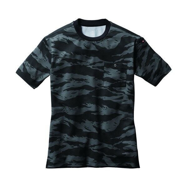 フォーマルTシャツカモフラブラック 657-38-3XL 1着