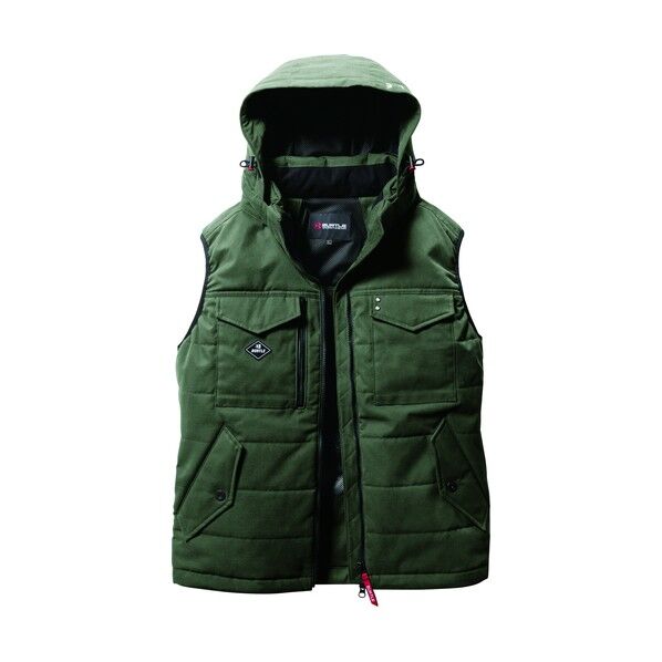 防寒ベスト5054-14-3XLミルスグリーン