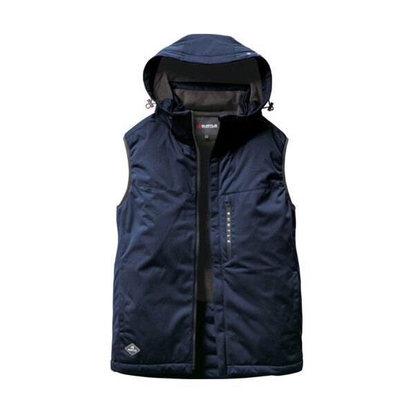 BURTLE ストレッチフーディ防寒ベスト3264-3-XLネイビー 3264-3-XL 1着