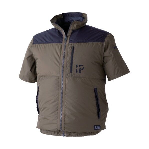 WZ チタンコーティング・半袖ジャケット D・オリーブグリーン 3L