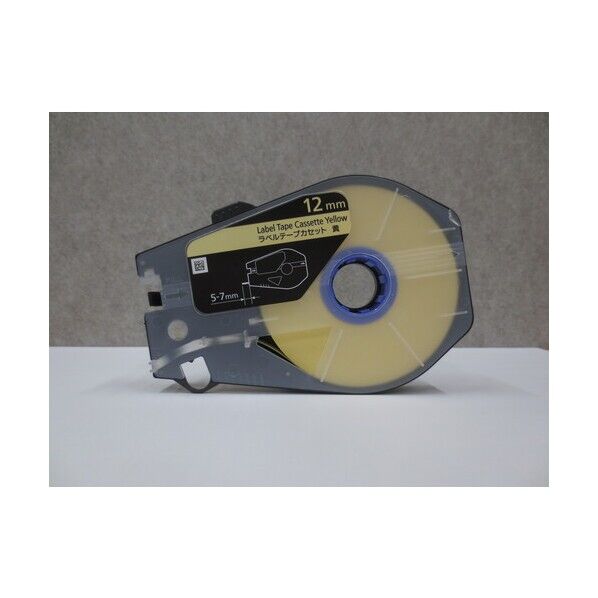 ラベルテープカセット 12mm×30m 黄