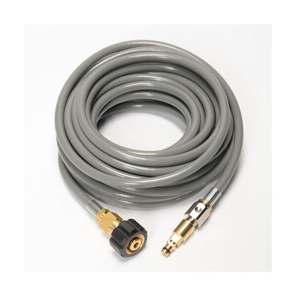 ケルヒャー家庭用洗浄機Kシリーズ対応 手回しネジ-クイックコネクト互換ライトグレーホース10M