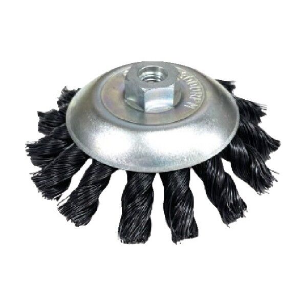 ベベルブラシ 電動工具用 ベベル型 125xM16x85 SUS-0.3 BMS-125 1個