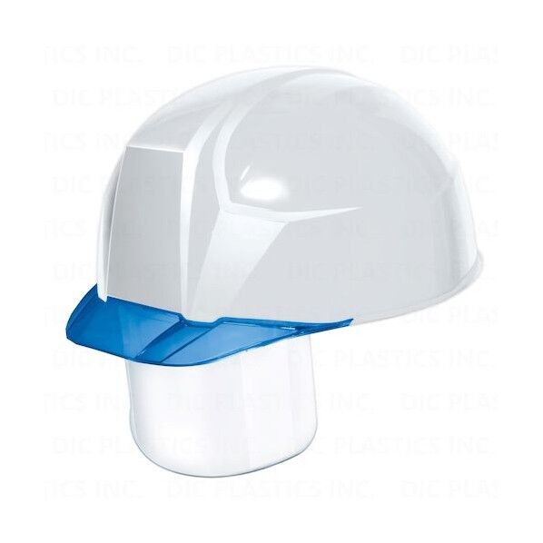 DICプラスチック 超軽量 透明バイザーヘルメット(シールド面付) AA23-CS KP 白/ブルー AA23-CS-HA8-KP-W/B 1個...