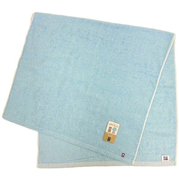 今治 毛羽落ちしにくいタオル 今治ラウンドシリーズ 約60×120cm カラーブルー BN204201 1個...