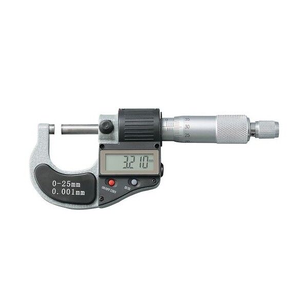 デジタルマイクロメーター(測定範囲0～25mm) 4-575-01 1個