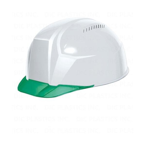 超軽量 透明バイザーヘルメット AA23-CV KP 白/グリーン