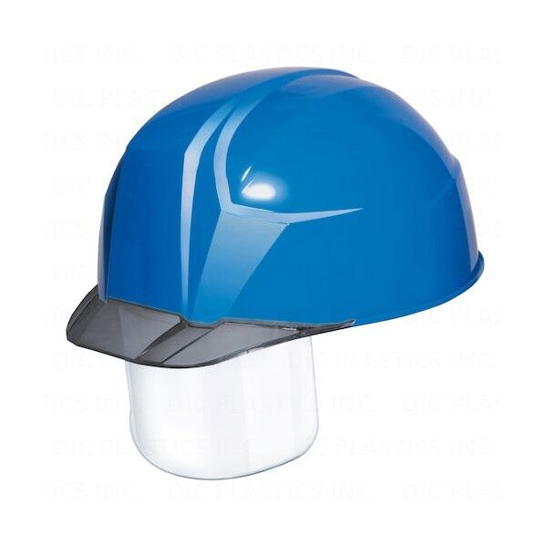 超軽量 透明バイザーヘルメット(シールド面付) AA23-CS KP スカイブルー/スモーク AA23-CS-HA8-KP-B/S 1個