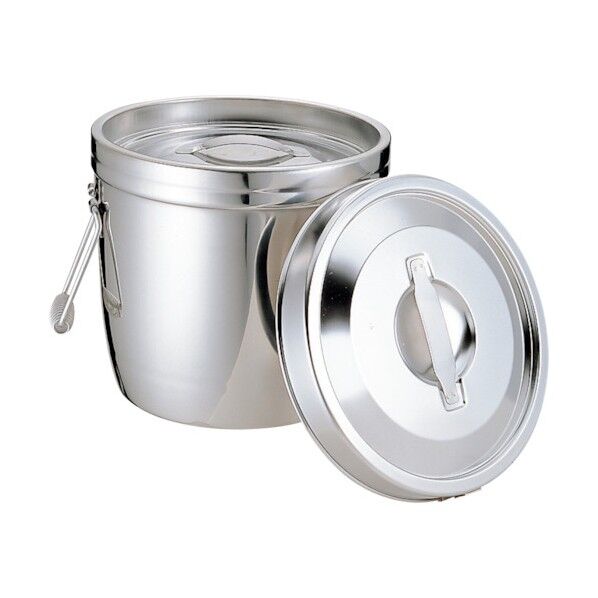 18-8二重汁食缶(クリップ無) 両手式 6L 1個