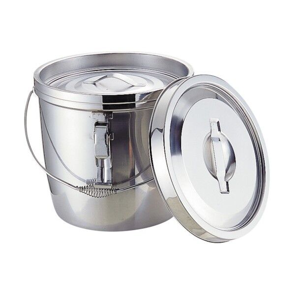 18-8二重汁食缶(クリップ付) ツル取手