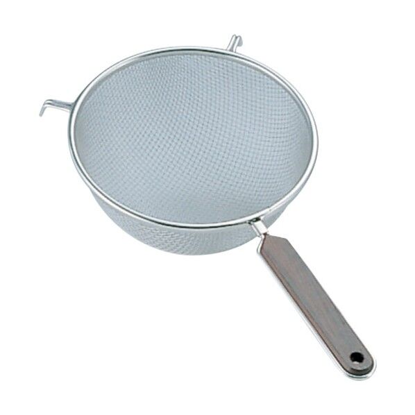 18-8ローズ柄ストレーナー 16cmW 1個