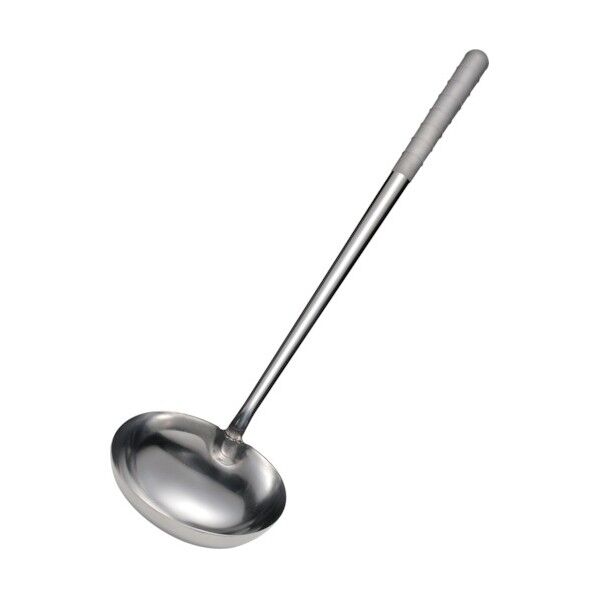 オールステンレス ブラスト加工 楕円中華お玉