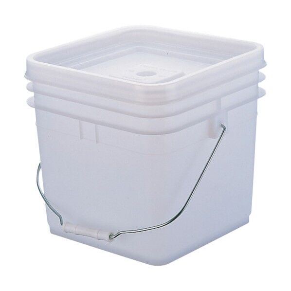 トスロン角型密閉容器(蓋付)10L ナチュラル