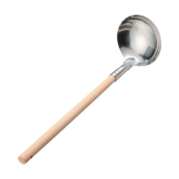 リス 18-0木柄レードル 穴無