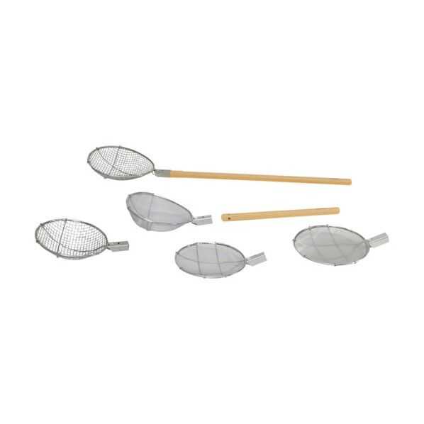 抗菌角柄・スクイ網丸型平織10mm目φ240mm