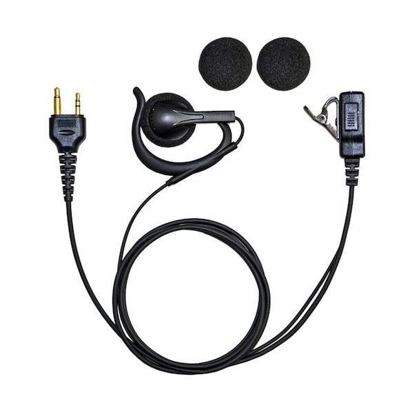 トランシーバー専用イヤホンマイク(スポンジ付き耳掛けスピーカータイプ)