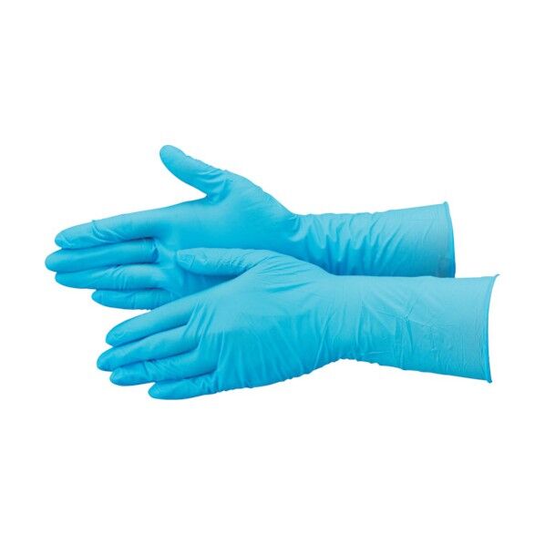 スタンダードニトリルロングブルーパウダーフリーL 529-L 100枚