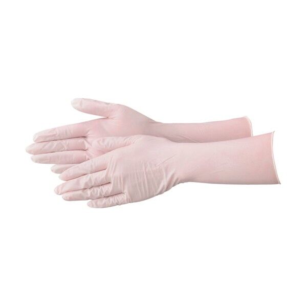 ニトリル極薄ロング手袋ホワイトM 530-M 100枚...