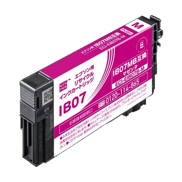 IB07MB互換リサイクルインクカートリッジ マゼンタ ECI-EIB07B-M 1点