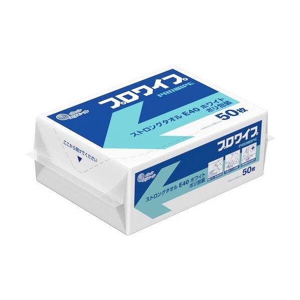 EBS プロワイプ ストロングタオルE40 ﾎﾜｲﾄ 20823491 24PK...