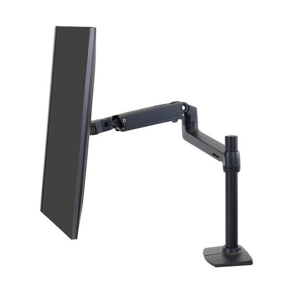 LX モニターアーム 長身ポール ロングポール マットブラック 34インチ(3.2~11.3kg)まで VESA規格対応