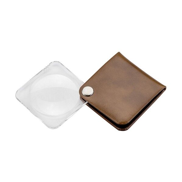  携帯用ルーペ ハンディルーペ 角型 ライトブラウン 3.5倍 1752-850 1点...