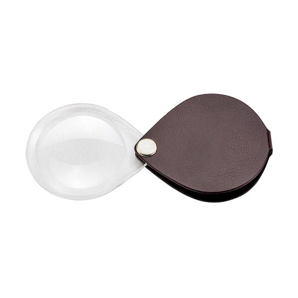  携帯用ルーペ ハンディルーペ 丸型 ダークレッド 3.5倍 1740-150 1点...