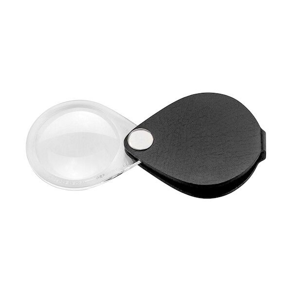  携帯用ルーペ ハンディルーペ 丸型 ブラック 6倍 1740-530 1点...