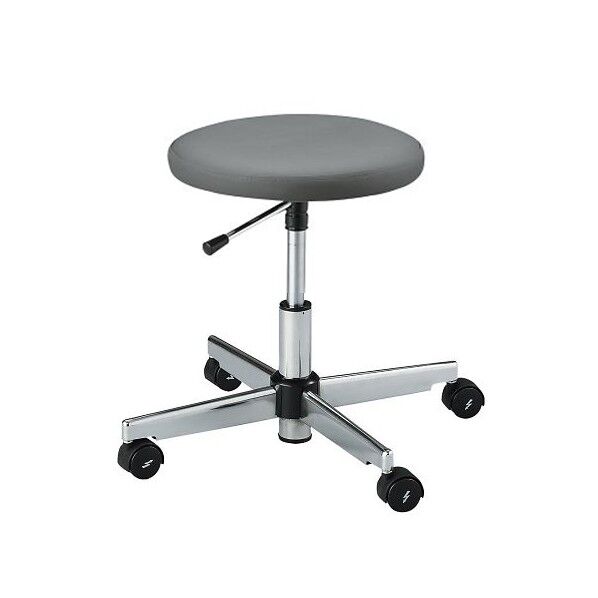 クリーンルーム用帯電防止チェア(クラス100対応)リング無し CR-83B ブラック 590×590×385～475mm 3-638-01 1脚