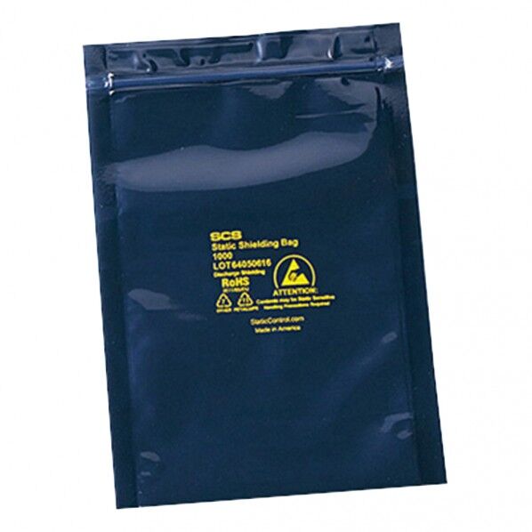 ESDシールドバッグ(4層タイプ)ジッパー付き 295ST3014 250×350×0.076mm 3-6921-10 100枚