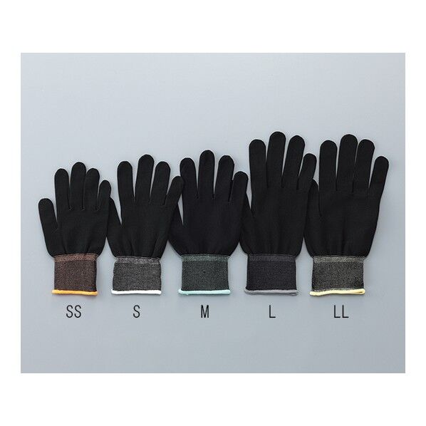 アズピュアインナー手袋ブラック オーバーロック・ポリエステル製