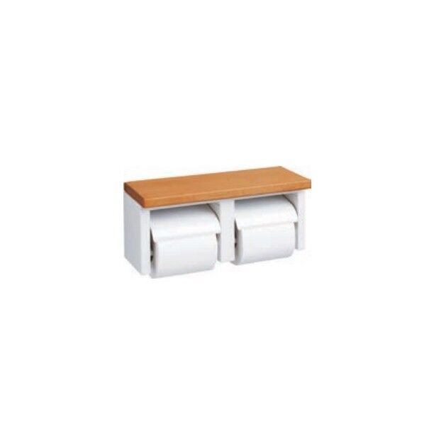 棚付2連紙巻器 330×120×150mm メープル AU0330W-06 1台...