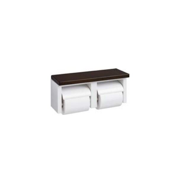 棚付2連紙巻器 330×120×150mm ウォールナット AU0330W-07 1台...