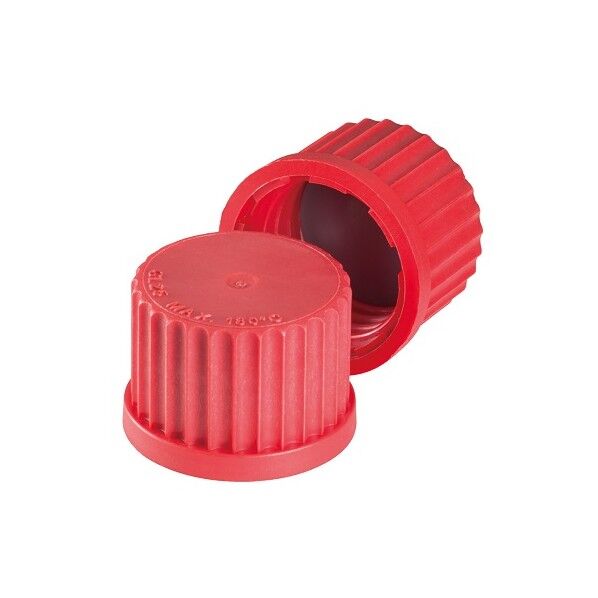 ネジ口三角フラスコ 交換用PBTキャップ(赤・GL25) 292401305 3-7119-05 1個