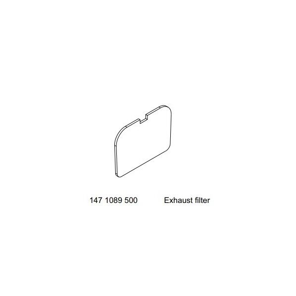 背負い式クリーナー 交換用排気フィルタ 147 1089 500 147 1089 500 1個