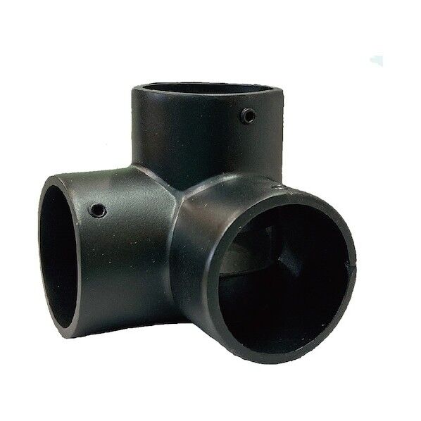 フジテック 三方エルボ ネジ付19 黒 39×39×39mm 28512 1個...